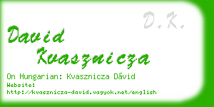 david kvasznicza business card